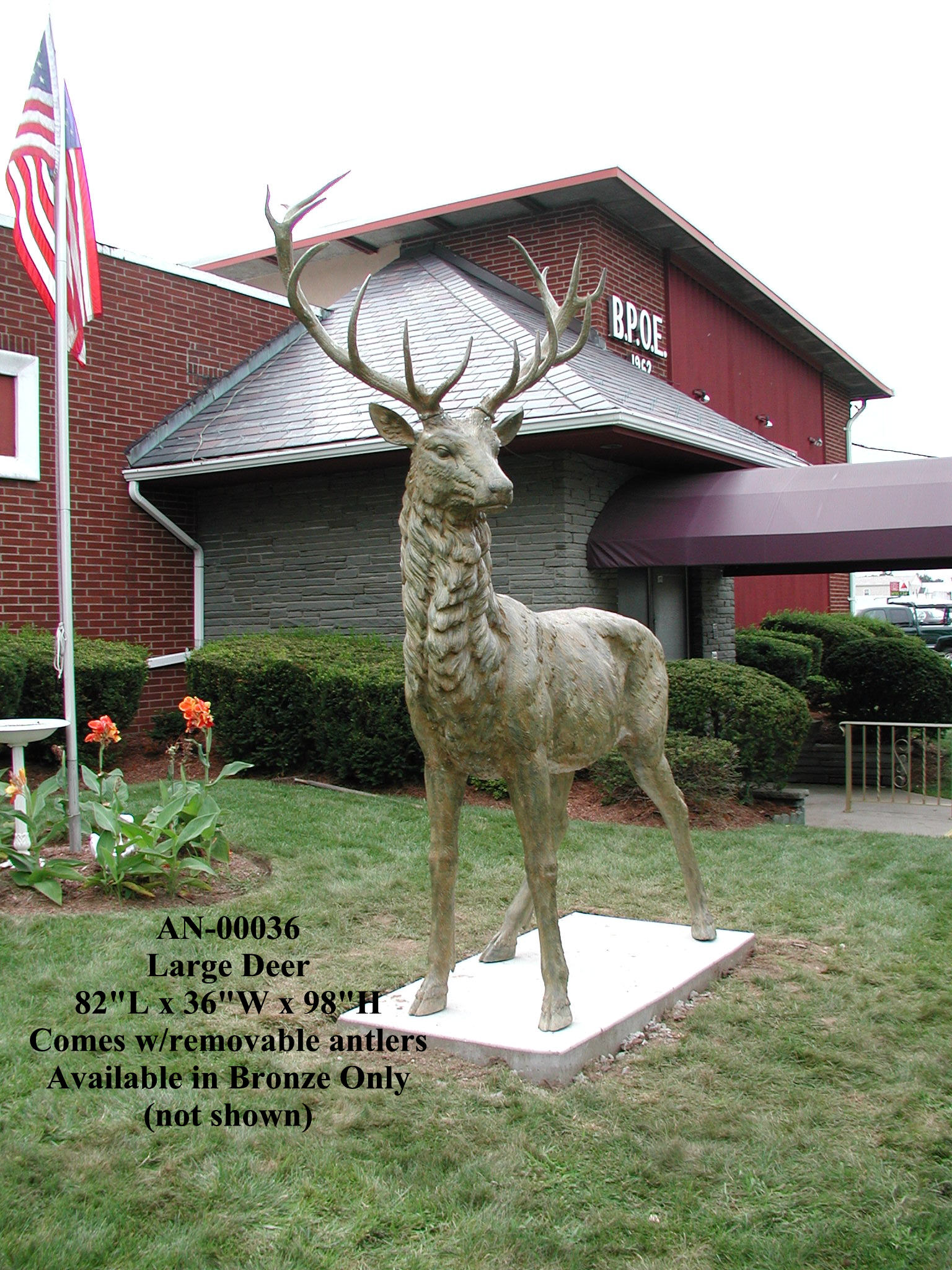 8.2 ft. Giant Bronze Elk 8.2 ft. Giant Bronze Elk